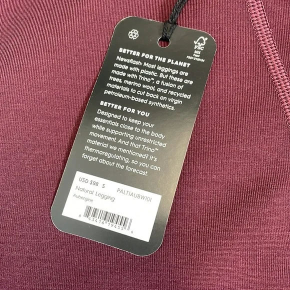 Allbirds Women's Natural Legging Aubergine - Picture 5 of 10
